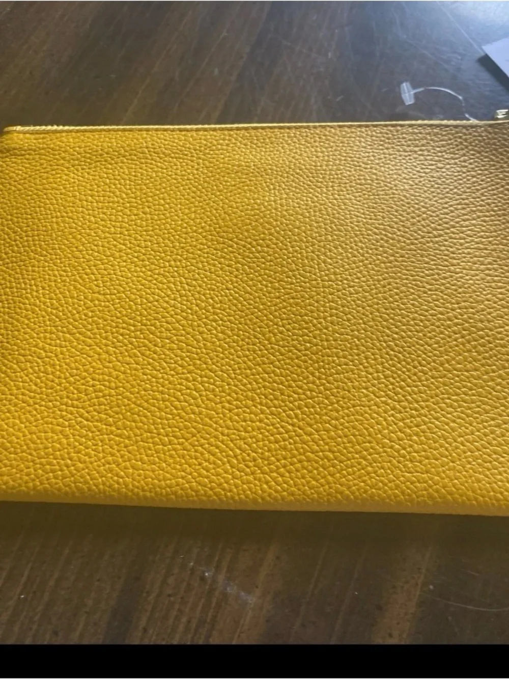 michael kors large zip clutch wristlet Nwt Jasmine Yellow 10” W By 6” L